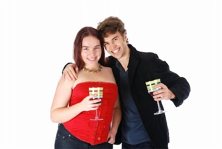 One boy and girl celebrating at the party Foto de stock - Super Valor sin royalties y Suscripción, Código: 400-05120487