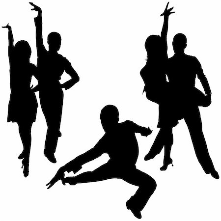 samba - Latino Dance Silhouettes 08 - detailed illustrations as vector Stockbilder - Microstock & Abonnement, Bildnummer: 400-05121001