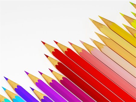 simsearch:400-04046903,k - fine image of colorful pencil rainbow composition background Photographie de stock - Aubaine LD & Abonnement, Code: 400-05121184