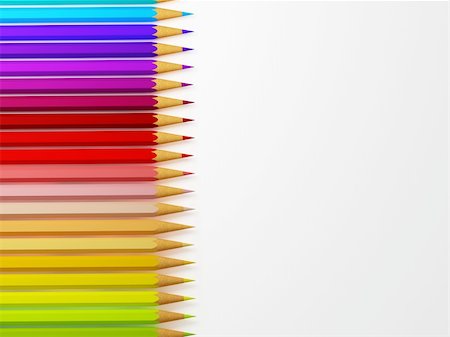 simsearch:400-04046903,k - fine image of colorfull pencil rainbow composition background Photographie de stock - Aubaine LD & Abonnement, Code: 400-05121186