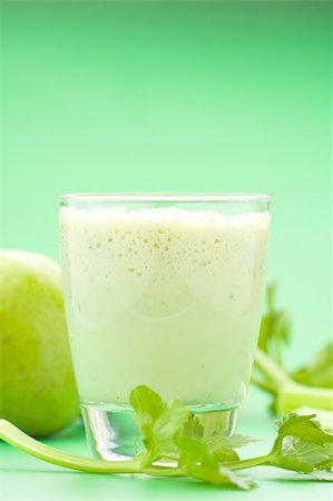 simsearch:400-07172598,k - fresh fruit milk shake apple and celery Stock Photo - Budget Royalty-Free & Subscription, Code: 400-05121211