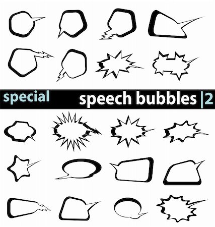 many speech bubbles templates Stock Photo - Budget Royalty-Free & Subscription, Code: 400-05121539