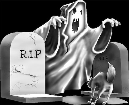 dead cat - scary ghost Stock Photo - Budget Royalty-Free & Subscription, Code: 400-05121581