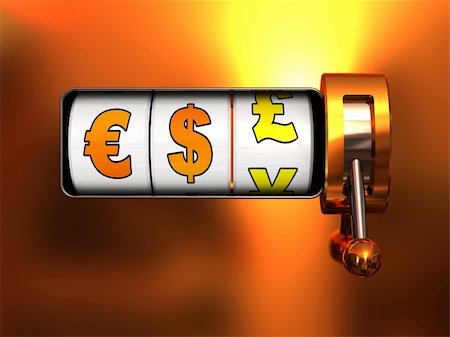 sign for european dollar - abstract 3d illustration of currency jackpot, golden reflections Stock Photo - Budget Royalty-Free & Subscription, Code: 400-05121696