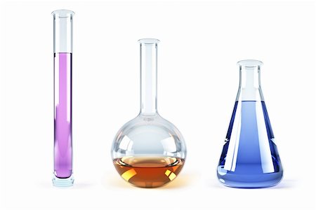 simsearch:400-04478049,k - isolated 3d rendering of the chemical flasks Stock Photo - Budget Royalty-Free & Subscription, Code: 400-05122289