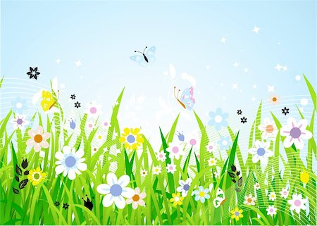 simsearch:400-05248476,k - Spring meadow beautiful Fotografie stock - Microstock e Abbonamento, Codice: 400-05122688