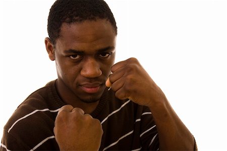 people in ready for fight - A portrait of a young man ready to fight Stock Photo - Budget Royalty-Free & Subscription, Code: 400-05122827