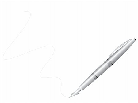 simsearch:400-05122820,k - Fountain pen.  Please check my portfolio for more stationery illustrations. Stock Photo - Budget Royalty-Free & Subscription, Code: 400-05122820