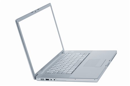 simsearch:400-04786483,k - Modern and stylish laptop on a white background Photographie de stock - Aubaine LD & Abonnement, Code: 400-05123115