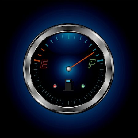 Illustration vectorielle de niveau de carburant métallique isolée sur le noir Photographie de stock - Aubaine LD & Abonnement, Code: 400-05123159