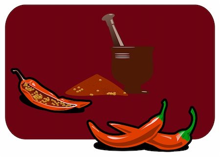 red pepper drawing - Vector color illustration of a paprika. Stock Photo - Budget Royalty-Free & Subscription, Code: 400-05123185