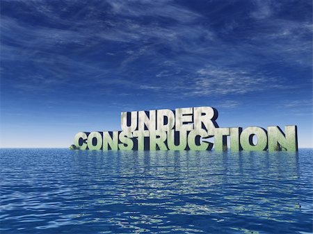 simsearch:400-04145785,k - under construction in stone at the ocean - 3d illustration Foto de stock - Super Valor sin royalties y Suscripción, Código: 400-05123487