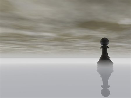 rook (chess piece) - chess pawn and cloudy sky - 3d illustration Stock Photo - Budget Royalty-Free & Subscription, Code: 400-05123495