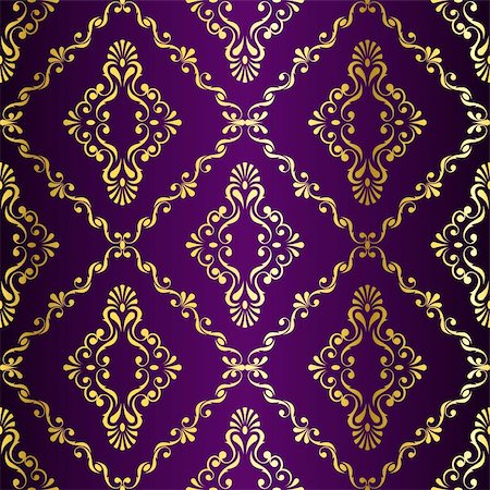 simsearch:695-05772857,k - stylish vector background with a metallic damask pattern inspired by Indian art. The tiles can be combined seamlessly. Graphics are grouped and in several layers for easy editing. The file can be scaled to any size. Photographie de stock - Aubaine LD & Abonnement, Code: 400-05123639