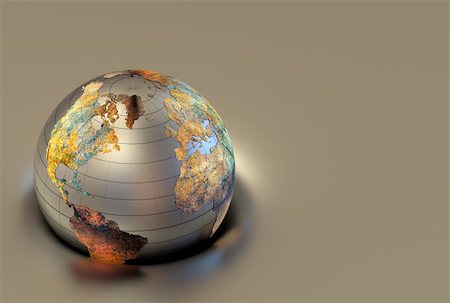 simsearch:600-07311007,k - 3d metal globe Photographie de stock - Aubaine LD & Abonnement, Code: 400-05123690