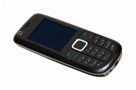 simsearch:400-04511025,k - Modern mobile phone on a white background Stock Photo - Budget Royalty-Free & Subscription, Code: 400-05134676