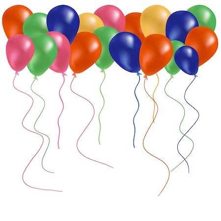 elio - Beautiful color balloon in the air and confetti Fotografie stock - Microstock e Abbonamento, Codice: 400-05134884