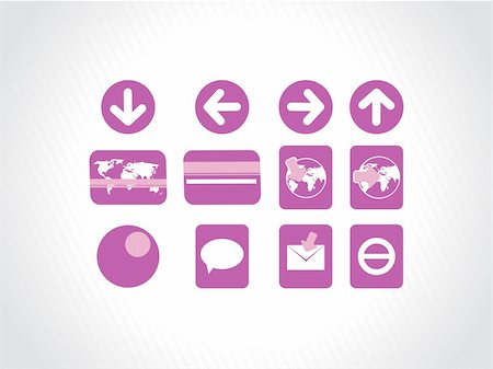 simsearch:400-05008263,k - set of various web icons in purple Stock Photo - Budget Royalty-Free & Subscription, Code: 400-05134928