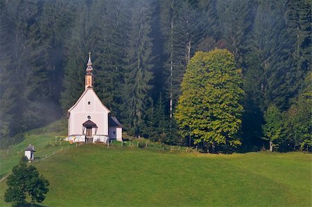 Beautiful church in Gosau, Salzkammergut region, Austria Stock Photo - Budget Royalty-Free & Subscription, Code: 400-05134958