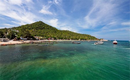 dpix (artist) - beautiful bay at koh tao in thailand with boats and clear water Photographie de stock - Aubaine LD & Abonnement, Code: 400-05135394