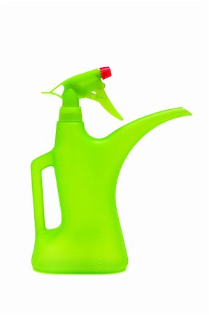 Green watering can on a white background Stock Photo - Budget Royalty-Free & Subscription, Code: 400-05135455