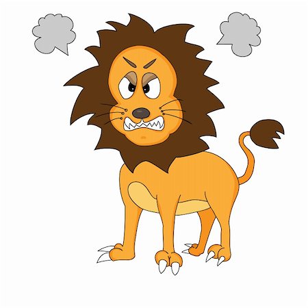 simsearch:400-07261281,k - Illustration of A Cute Angry Lion Stockbilder - Microstock & Abonnement, Bildnummer: 400-05135712