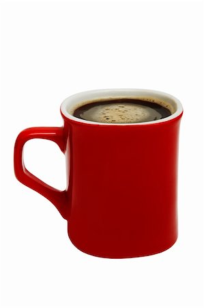 simsearch:400-03971684,k - red mug from coffee on a white background Fotografie stock - Microstock e Abbonamento, Codice: 400-05135854