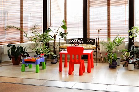 winter garden with toys and plants in the modern house Stock Photo - Budget Royalty-Free & Subscription, Code: 400-05135979