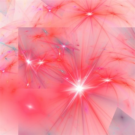 fireworks on a white background - Abstract background. Red - white palette. Raster fractal graphics. Foto de stock - Super Valor sin royalties y Suscripción, Código: 400-05136761