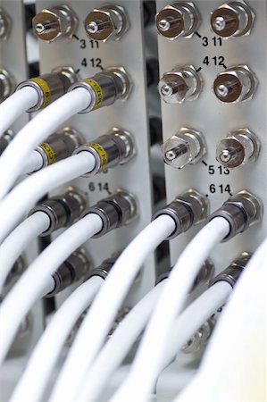 Network cable connected to a switch (selective focus) Stock Photo - Budget Royalty-Free & Subscription, Code: 400-05137118