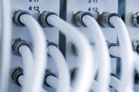 Network cable connected to a switch (selective focus) Stock Photo - Budget Royalty-Free & Subscription, Code: 400-05137122