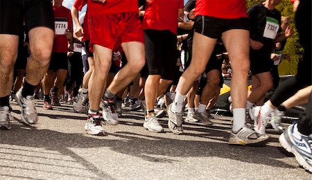 feet marathon - Lots of people running Stock Photo - Budget Royalty-Free & Subscription, Code: 400-05137185
