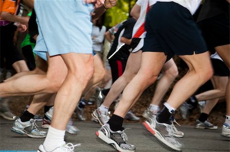 feet marathon - Lots of people running Stock Photo - Budget Royalty-Free & Subscription, Code: 400-05137186