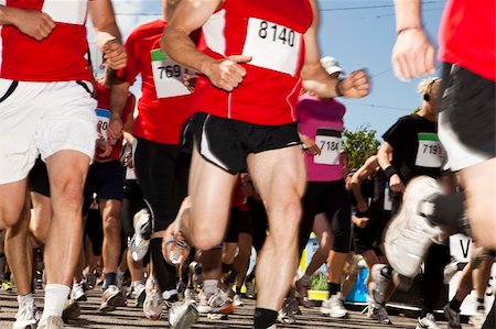 feet marathon - Lots of people running Stock Photo - Budget Royalty-Free & Subscription, Code: 400-05137181