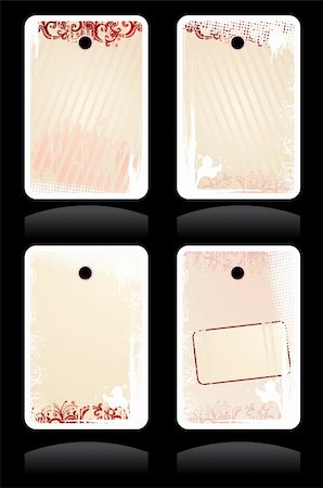 pink grunge scratched abstract background - Set of vector pink grunge labels with copy-space Stock Photo - Budget Royalty-Free & Subscription, Code: 400-05137409
