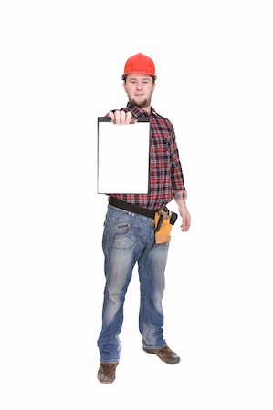 simsearch:400-07408098,k - workman isolated over white background Stock Photo - Budget Royalty-Free & Subscription, Code: 400-05137685