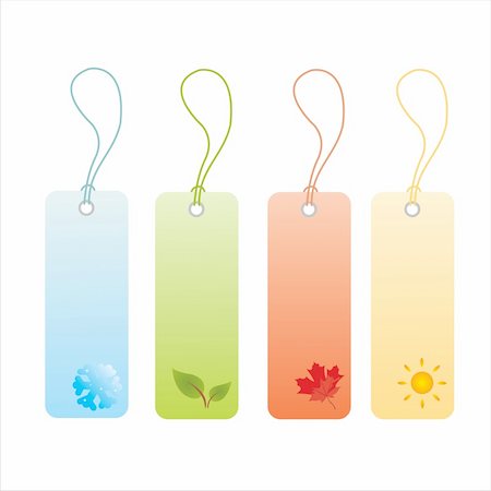 simsearch:400-08573713,k - set of 4 seasonal tags Photographie de stock - Aubaine LD & Abonnement, Code: 400-05137865