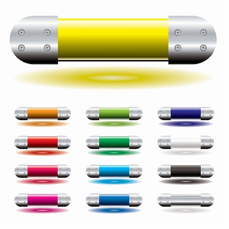 simsearch:400-04177289,k - bright colorful tubes of colour ideal blank icons with metal ends Stock Photo - Budget Royalty-Free & Subscription, Code: 400-05138174
