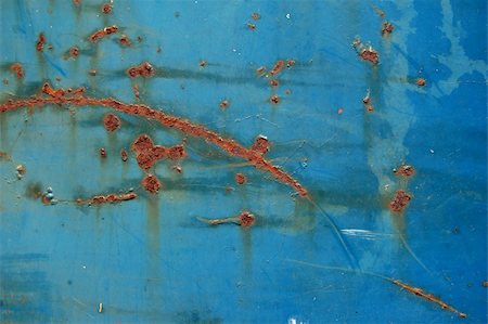 simsearch:600-06007916,k - Metal texture with blue paint and rust. Abstract background. Photographie de stock - Aubaine LD & Abonnement, Code: 400-05138218