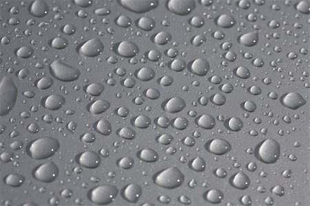 rain drops on metallic surface Stock Photo - Budget Royalty-Free & Subscription, Code: 400-05138391