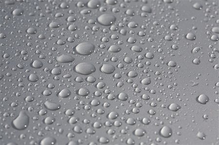 rain drops on metallic surface Stock Photo - Budget Royalty-Free & Subscription, Code: 400-05138392