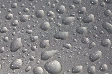 rain drops on metallic surface Stock Photo - Budget Royalty-Free & Subscription, Code: 400-05138393