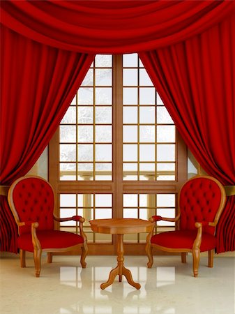 pompa - Interior - Style Classic sitting room Stock Photo - Budget Royalty-Free & Subscription, Code: 400-05138472