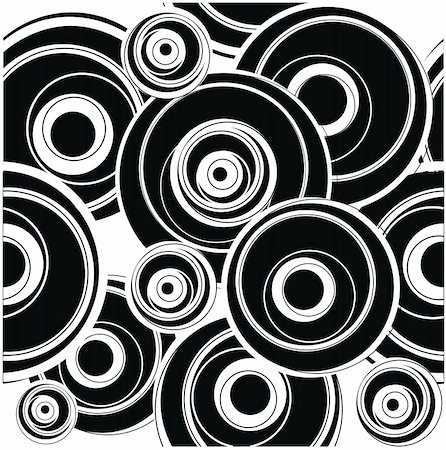 closeup circle pattern in black and white Stock Photo - Budget Royalty-Free & Subscription, Code: 400-05139570