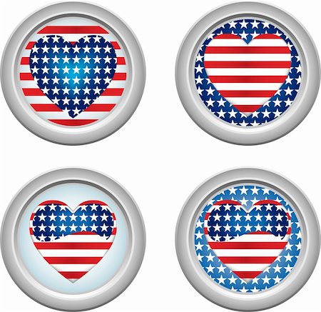simsearch:400-09097916,k - USA Stars and Stripes Buttons Fourth of July Photographie de stock - Aubaine LD & Abonnement, Code: 400-05139974