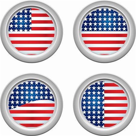 simsearch:400-09097916,k - USA Stars and Stripes Buttons Fourth of July Photographie de stock - Aubaine LD & Abonnement, Code: 400-05139972
