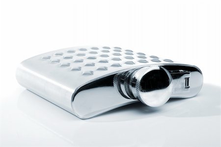 Metal flask, isolated Stock Photo - Budget Royalty-Free & Subscription, Code: 400-05130006