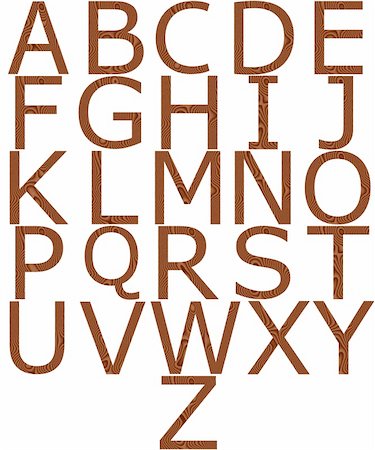 simsearch:400-05337894,k - Wooden alphabet isolated in white Stock Photo - Budget Royalty-Free & Subscription, Code: 400-05130091