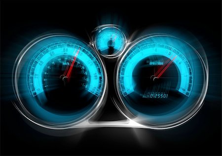 simsearch:400-08340626,k - Speedometer illustration with vivid colors Stock Photo - Budget Royalty-Free & Subscription, Code: 400-05130224