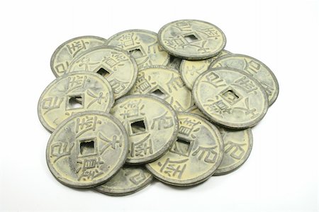 Ancient Chinese Coins Different Types Full Background Stock Photo - Budget Royalty-Free & Subscription, Code: 400-05130290